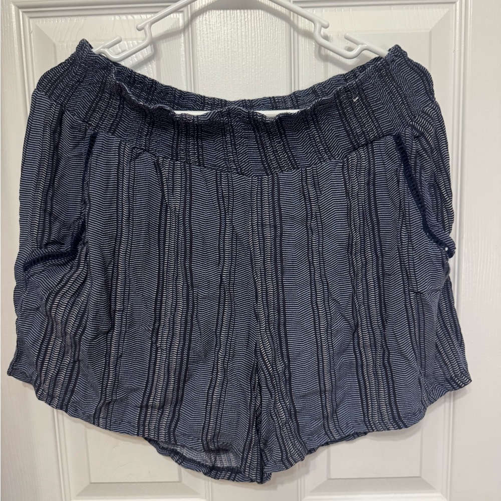 Striped Black and Gray Shorts
